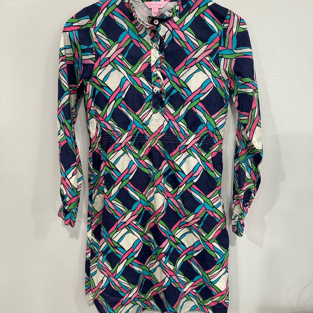 Lilly Pulitzer Pink and Green Patterned Dress